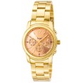 Invicta Women's Angel 0464 Quartz Chronograph Rose Gold Dial Watch