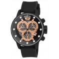 Invicta Men's 19625 S1 Rally Quartz Multifunction Black, Rose Gold Dial Watch