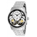 Invicta Men's 25577 Objet D Art Automatic Multifunction Silver, Black Dial Watch