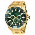 Invicta Men's 26077 Pro Diver Quartz Chronograph Green Dial Watch