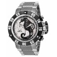 Invicta Men's 26226 Subaqua Quartz 3 Hand Silver, Black Dial Watch