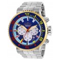 Invicta Men's 27661 Pro Diver Quartz 3 Hand Blue, White, Rainbow, Black, Yellow Dial Watch