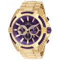 Invicta Men's 28042 Bolt Quartz Chronograph Gold, Purple Dial Watch