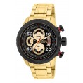 Invicta Men's 28151 Aviator Quartz Multifunction Black, Gold Dial Watch