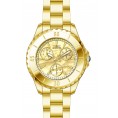 Invicta Women's 29107 Angel Quartz 3 Hand White, Gold Dial Watch