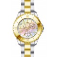 Invicta Women's 29110 Angel Quartz 3 Hand White, Gold Dial Watch