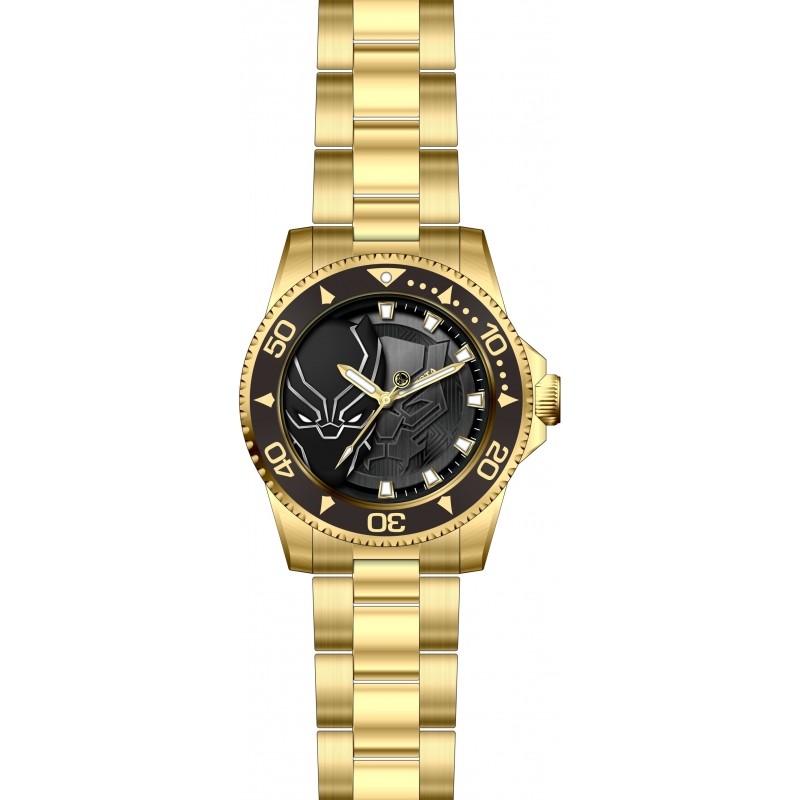 Invicta 0 29686 Marvel 0 3 Hand Black Dial Watch